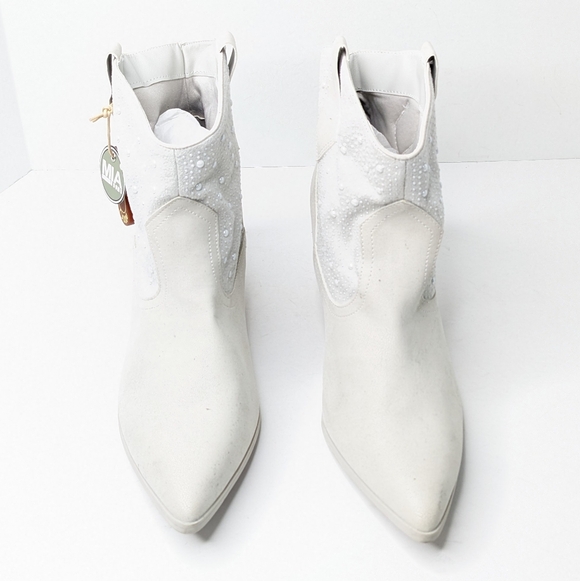 MIA Lauanne Ankle Booties, Silver, Women's 10 - Picture 3 of 7